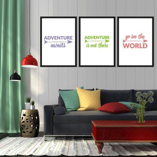 Nordic Light Luxury Decoration Painting English Letter Inspirational Sentences Living Room Bedroom Ins Hanging Canvas Painting