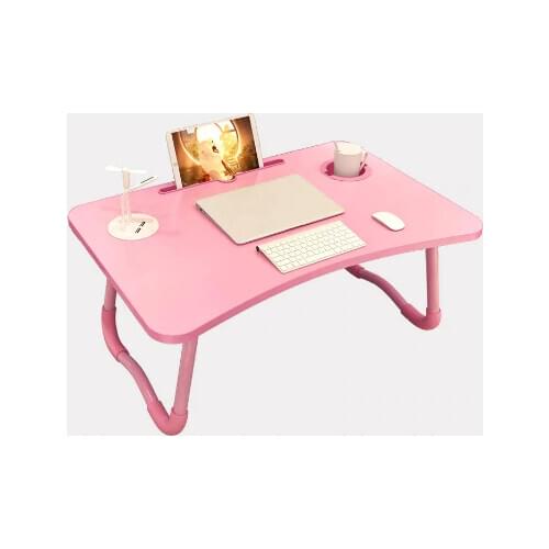 Folding Laptop Table Notebook Desk Breakfast Serving Bed Trays Adjustable with Flip Top Legs Computer Desk Stand with Light Fan
