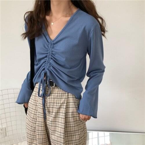 Женские однотонные футболки Sunsee Sunling China At AliExpress