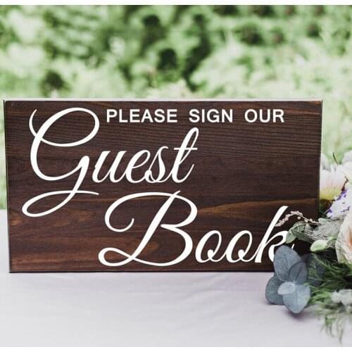 Wedding Please Sign Our Guest Book Sticker Marriage Groom Bridge GuestBook Party Decal Vinyl Decor