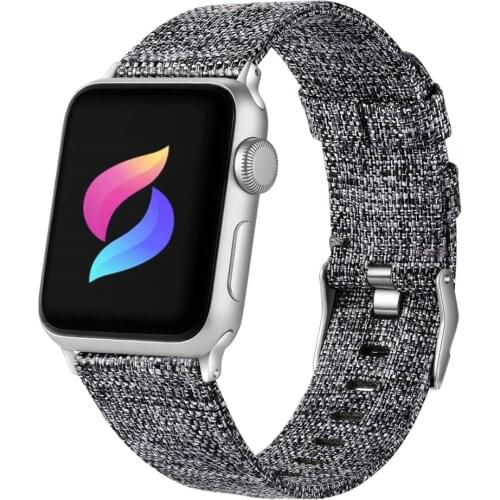 Cozy Fabric Band for Apple Watch 5 Bands 44mm 42mm Canvas Nylon Sport Wristband Strap for iWatch Series 4 3 40mm 38mm Bracelet