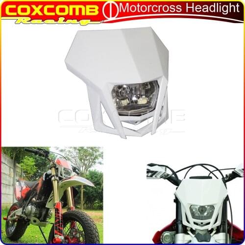 Motocross 12V Headlight Mask Universal Dual Sport Dirt Bike Enduro Headlamp For Honda Suzuki Yamaha XR DR KLX KX XT YZ EXC XC