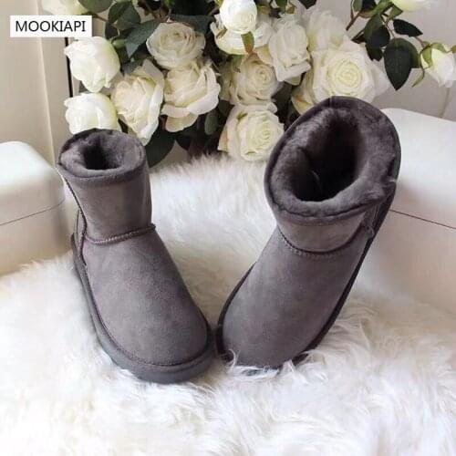 In 2021, Chinas top quality womens snow boots, real sheepskin, classic style womens shoes, 5 colors, free delivery