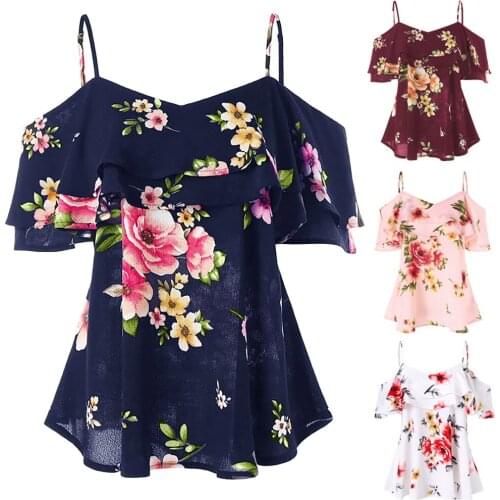 Vintage Off Shoulder Top Women Floral Printing Off Shoulder Shirt Sleeveless Vest Tank Tops Camisas Kimono Блузка Женская