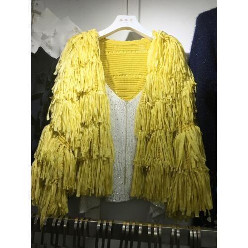 2018 Hot Sale Cardigan Women Sweaters And Blusas De Inverno Feminina 2019 New Womens Cardigan Sweater Net Knit Tassel Woman