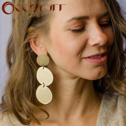 Gold Drop Studs Earrings for Women Vintage Female Earrings Trend Fashion Jewelry Wholesale Dangle Pendientes brincos 2020 New