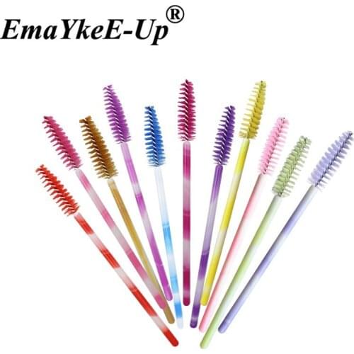 200Pcs Double Color Eyelash Makeup Brushes Disposable Mascara Wands Applicator Spoolers Eye Lashes Cosmetic Brush Makeup Tools