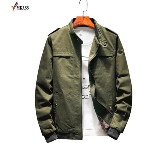 2019 New Autumn Men Jacket Coat Mens Washed Brand-Clothing Bomber Jackets Casual Male Outerwear Coats High Quality Men Jacket