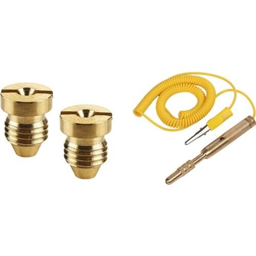 2x 1.25 mm Foam Cannon Orifice Nozzle Tips, Thread Nozzle Tips 4000 Psi & 1x Car Electric Pen Electric Pen Test Pen