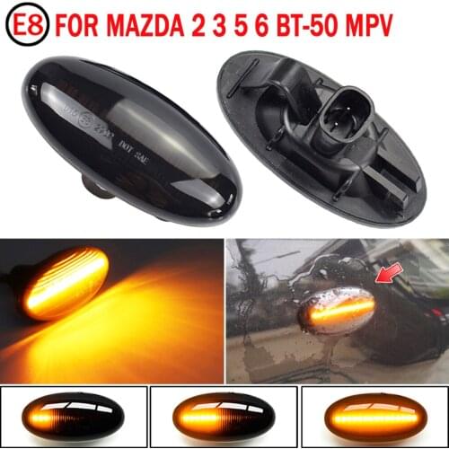 For Mazda 2 3 5 6 BT-50 MPV II Series LED Dynamic Car Blinker Side Marker Turn Signal Lights Lamp Accessories
