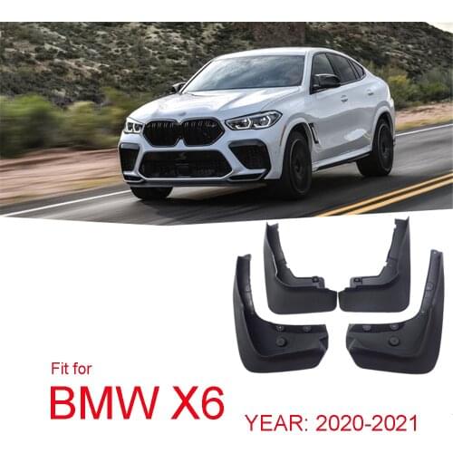 Car Decorative Mud Flaps for BMW X6 2015-2019 X6 2020-2021 Modifited Plastic Mudguards Parts Accessories Fenders TPE PP 1 set