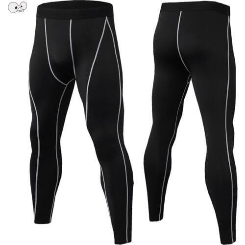 Quick Dry Sport Leggings Men Base Layer Running Compression Tights Pant Fitness Gym Sportswear Breathable Training Long Trousers
