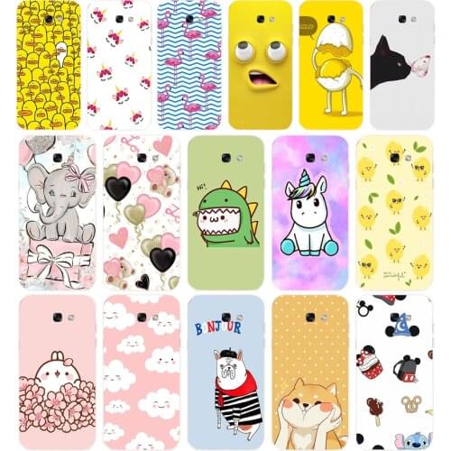 105AA Lovely animals Soft Silicone Tpu Cover phone Case for Samsung Galaxy A5 2015 2016 A7 2017 A8 Plus A9 2018 A80