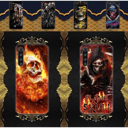 Grim Reaper Skull horror Cool Phone case For Xiaomi Redmi Note 7 7A 8 8T 9 9A 9S 10 K30 Pro Ultra black silicone cover soft Etui