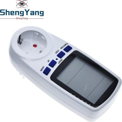 EU Digital Wattmeter Power Meter Energy Meter Voltage Wattmeter Power Analyzer Electronic Energy Meter Measuring Outlet Socket