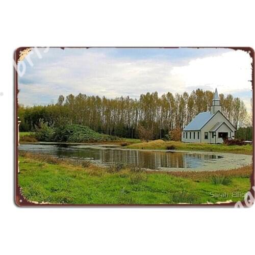 Hope Valley Church And Lake Metal Signs Club Party Bar Cave Custom Painting Décor Tin sign Posters