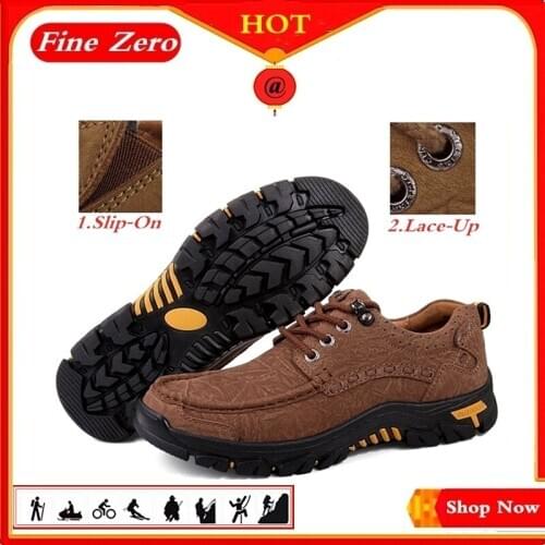 New High Quality Mens Shoes Genuine Leather Casual Shoes Waterproof Work Shoes British Cow Leather Stree Loafers Sneakers Men
