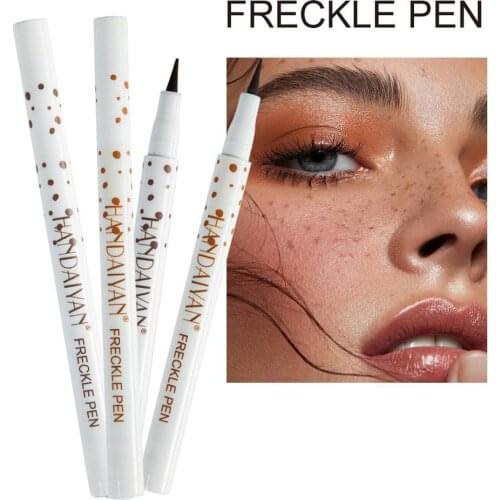 Natural Freckle Pen Waterproof Easy To Color Fine Depiction Brown Grey Lasting Face Makeup Simulation Freckles Pencil Wholesale
