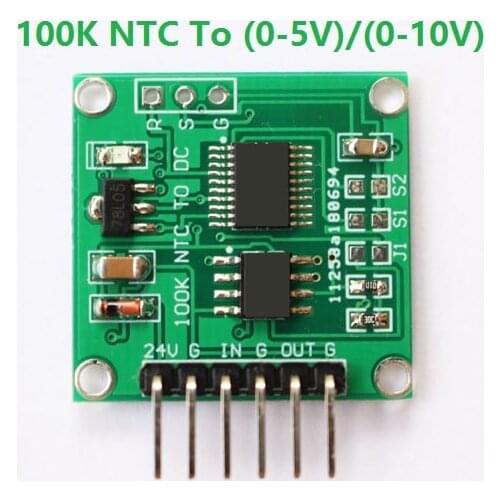 NTC thermistor to voltage 100K NTC to 0-5V 0-10V linear conversion temperature transmitter module
