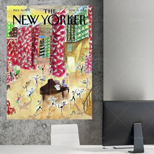 The New Yorker Magazine Cover Art Print, Vintage Art Print, Bookstore Art, Vintage Poster art, Home Decor, Printables