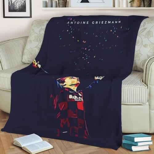 Antoine Griezmann Pop Art 3D Print Plush Blanket Throw On Sofa Home Decor Soft Warmth Washable Nap Blanket Dropshipping