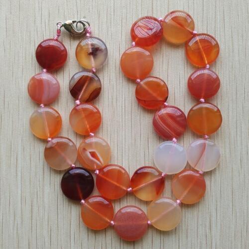 2017 new fashion hot selling good quality natural red onyx round shape beads pendants & necklace jewelry free shipping