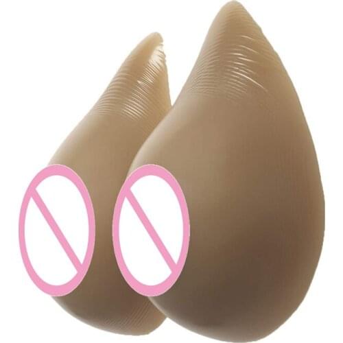Self-adhesive Silicone Breast Form Fake Boobs Chest Insert Enhancer Bra for Mastectomy Transgender Cosplay Ajusen
