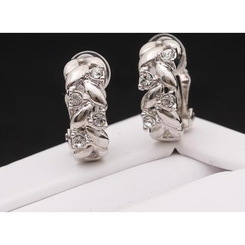 11.11 Clip Earings Without Hole New Fashion Brands Design Jewelery With Austria Crystal Jewelry Accessories Gift for Women