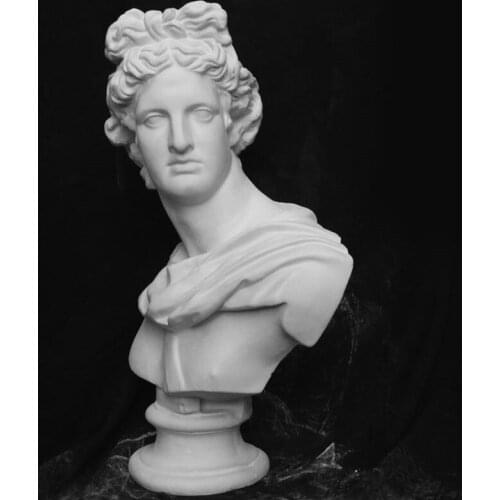 APOLLO BUST STATUE ADELOS GREEK MYTHOLOGY RESIN CRAFTWORK OFFICE HOTEL LIVING ROOM DECORATION GIFT L1596