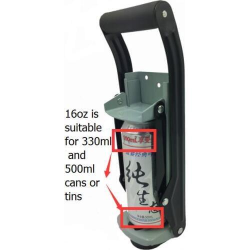 Heavy gauge steel construction with cushion grip handle Wall Mounted Can Crusher 16oz with Bottle Opener 16oz Can Crusher