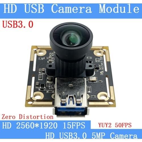 HD USB 3.0 Low distortion Webcam 50FPS 30FPS 5MP High Speed MJPEG YUY2 UVC USB Camera Module for Android Linux Windows Mac