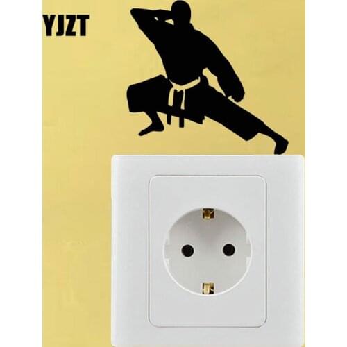 YJZT Martial Arts Karate Jiu-J Fighter Fight Sports Boy Room Decor Wall Stickers Switch Decals S18-0076