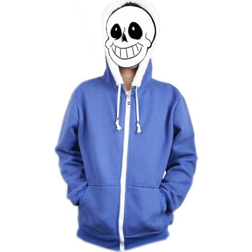 Undertale Sans Papyrus Hoodie unisex blue Coat Cosplay Jacket Cotton Hoodies winter Sweatshirts casual boys clothes