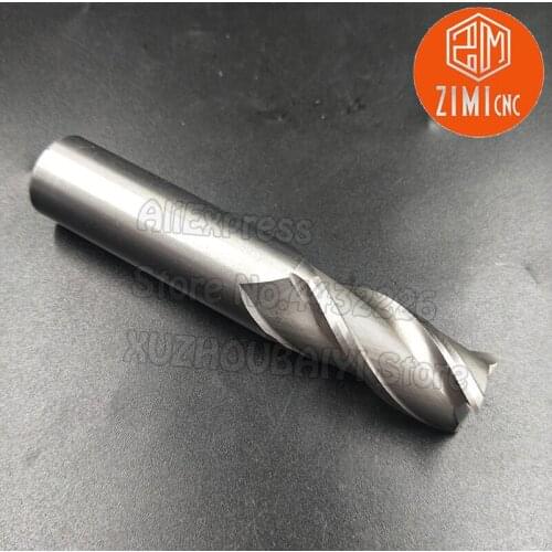 1pcs 28mm Diameter 3 Flute End Mill White Steel Milling Cutter Super Hard Straight Shank White Steel Keyway End Mill