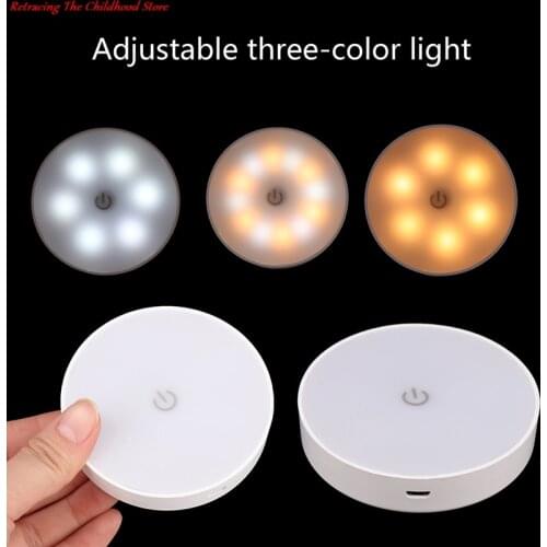 1pc 8cm Dollhouse Mini Rechargeable LED Ceiling Light Lamp Doll House Room Decor