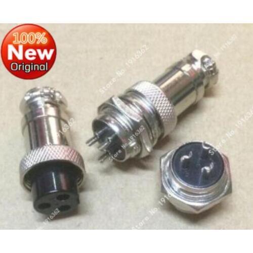 10Pair/Lot GX16-3 GX16 3Pin 16MM Male & Female Wire Panel Connector Circular Aviation Connector Socket Plug