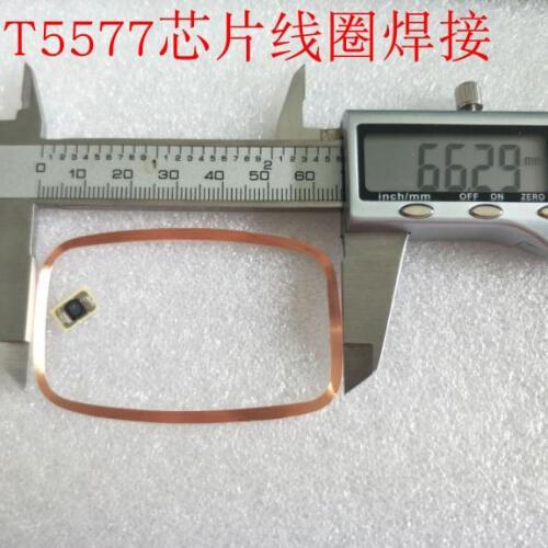 10pcs/Lot 125KHz ID writable T5577 chip and coils RFID COB and antenna 66*41*0.25mm