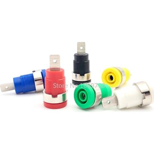 10Pcs/lot 4mm Panel Mount Binding Post Connector Banana Female Jack Socket for 4mm Male Banana Plug