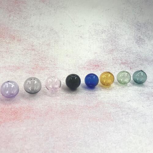 20pcs/lot 20mm color top quality Mini Globe Glass Round Bottle Beads Necklace Pendant Locket two holes Ball Jewelry terrarium