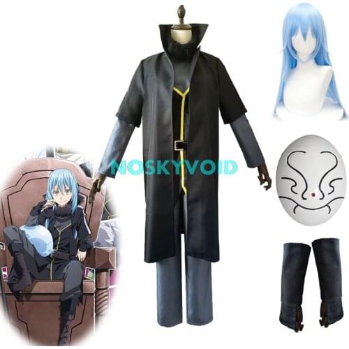 2021 Rimuru Tempest Costumes That Time I Got Reincarnated as a Slime Rimuru Cosplay Wig and Mask Man Woman Uniform Suits