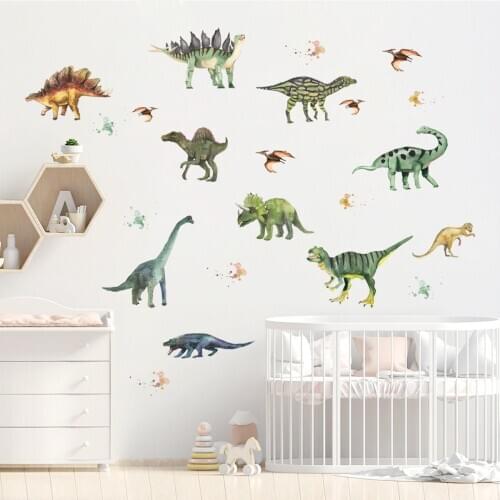 2021 A Variety of Cartoon Dinosaur Animal Wall Stickers DIY For Childrens Room Living Room Bedroom Kindergarten Paste