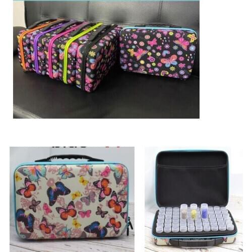 60 bottles of diamond painting accessories container storage bag painted butterfly carrying case diamond painting box storage bo