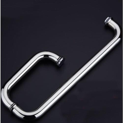 Shower Room Door Handle Accessory 225X425 22mm Pipe 304 Stainless Steel Glass Door Thickened Hand Handle