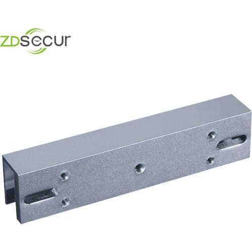 Aluminum Magnetic Lock Standard U Type Door Lock Bracket for 180KG Frame-less Glass Door ZDU01