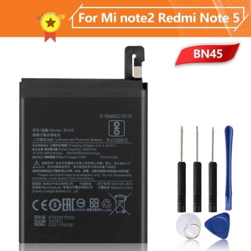 Xiao Mi Xiaomi BN45 Phone Battery For Xiao mi note2 Redmi Note 5 Redrice Note5 4000mAh BN45 Original Replacement Battery + Tool