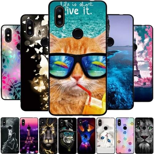 TPU Cover 5.99 inch Case For Xiaomi Mi Mix 2S Print 3D Pattern Bumper Silicone For Xiaomi Mi Mix 2S Mix2s Protective Coque