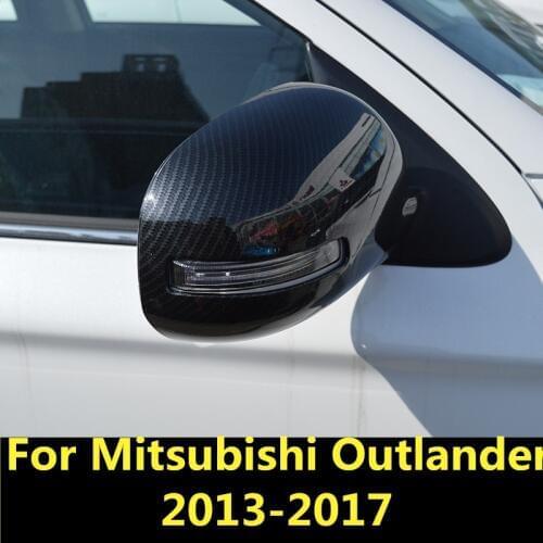 For Mitsubishi Outlander 2013-2017 Car Rear-view Mirror Covers Shell Rearview Mirror Edge Guards Cover Auto Accessories