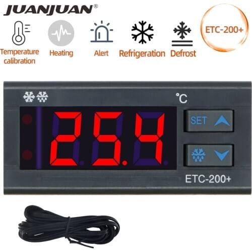 ETC-200+ Thermostat Temperature measurement and controller Digital Thermostat Refrigeration Defrosting Alarm 30% off