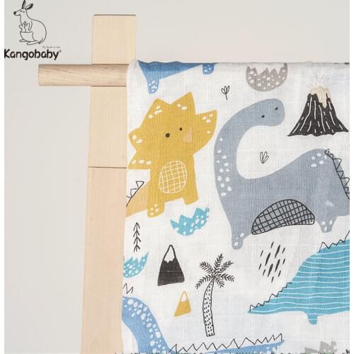 Kangobaby #My Soft Life# Pure And Fresh Bamboo Cotton Newborn Muslin Swaddle Blanket