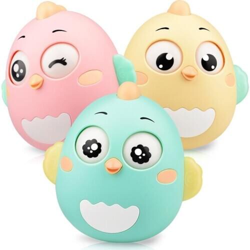 Baby Early Learning Crisp Lovely Chick Tumbler Doll for 0-3 Year Baby Toy Montessori Wobbling Toys Infant Chick Tumbler Doll
